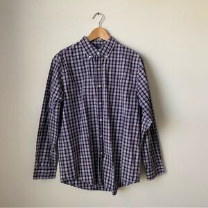 Croft & Barrow Men's Plaid Button-Down Shirt Pocket Front Shirt Size Large